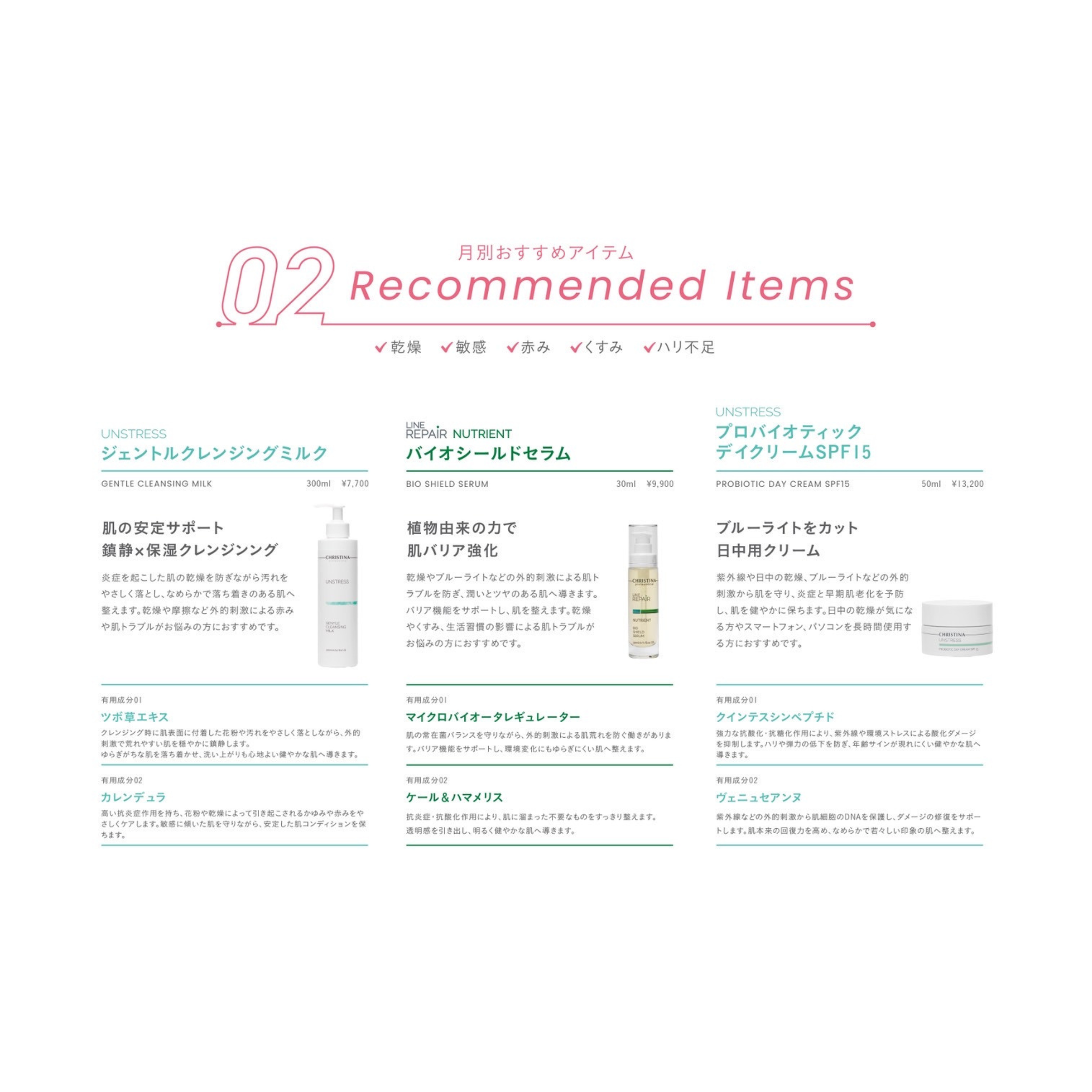 SEASONAL ITEM-2月のおすすめクリスティーナアイテム‐