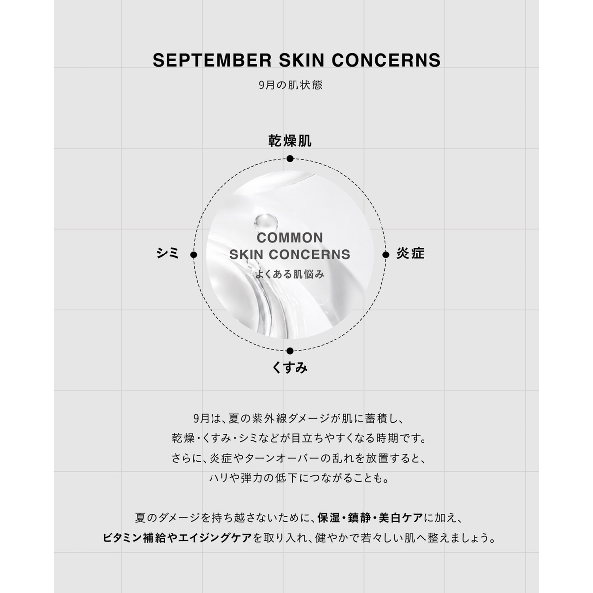 SEASONAL ITEM‐9月の肌状態‐
