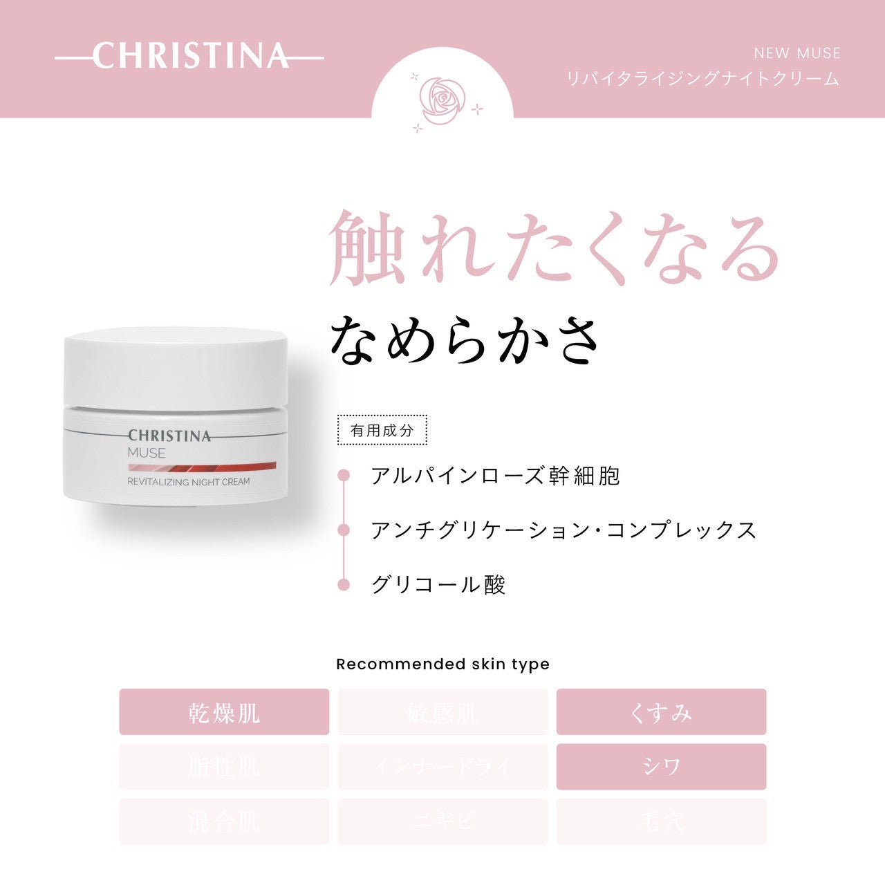 NEW【クリスティーナ】ミューズ | リバイタライジングナイトクリーム