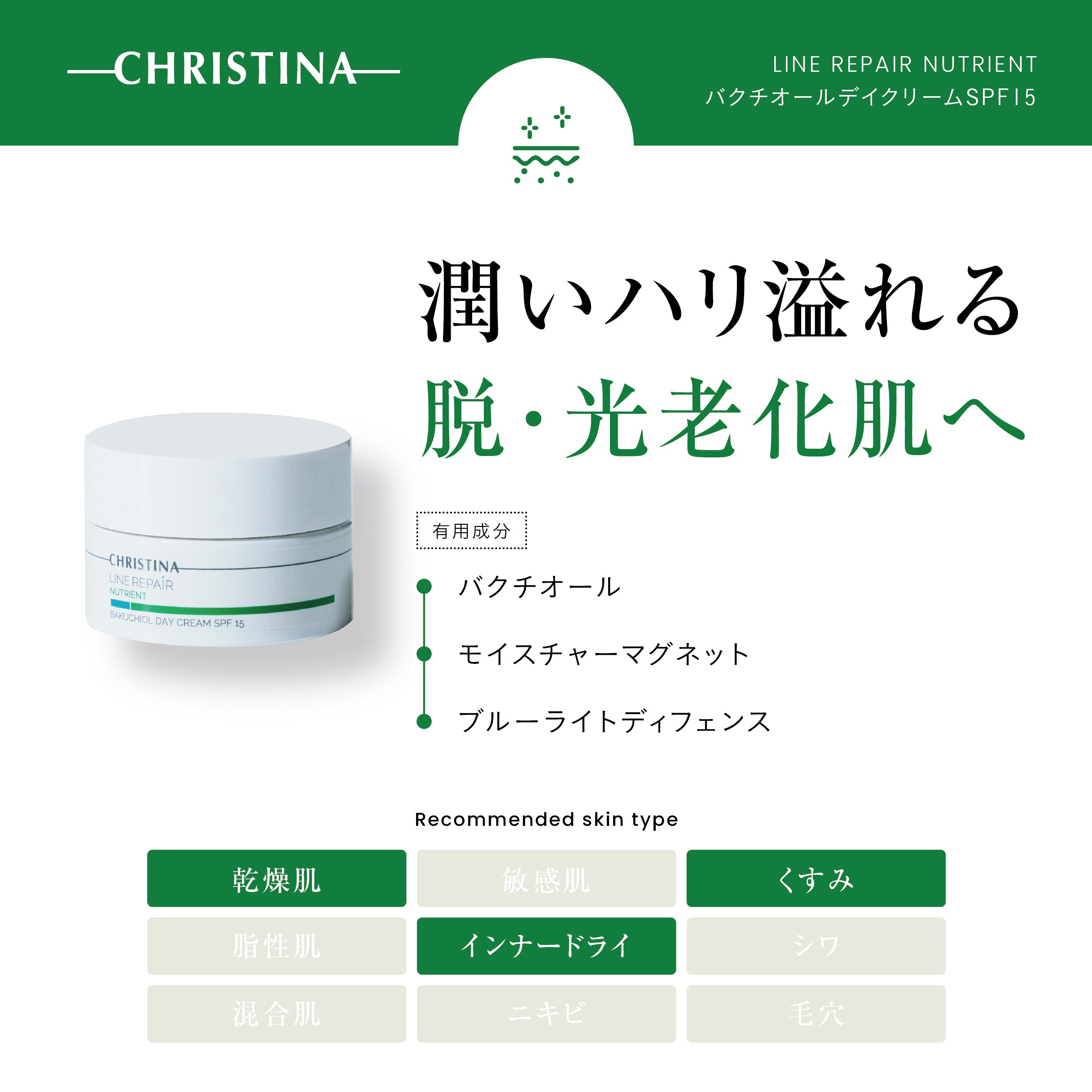 クリスティーナ　バクチオールデイクリーム　60ml 楽天市場】【公式】 クリスティーナ バクチオールデイクリーム